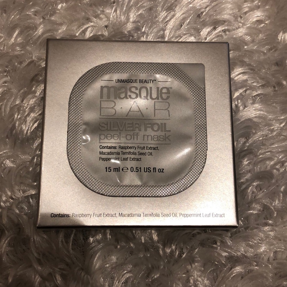 Masque Bar Silver Foil Peel-Off Mask NEW